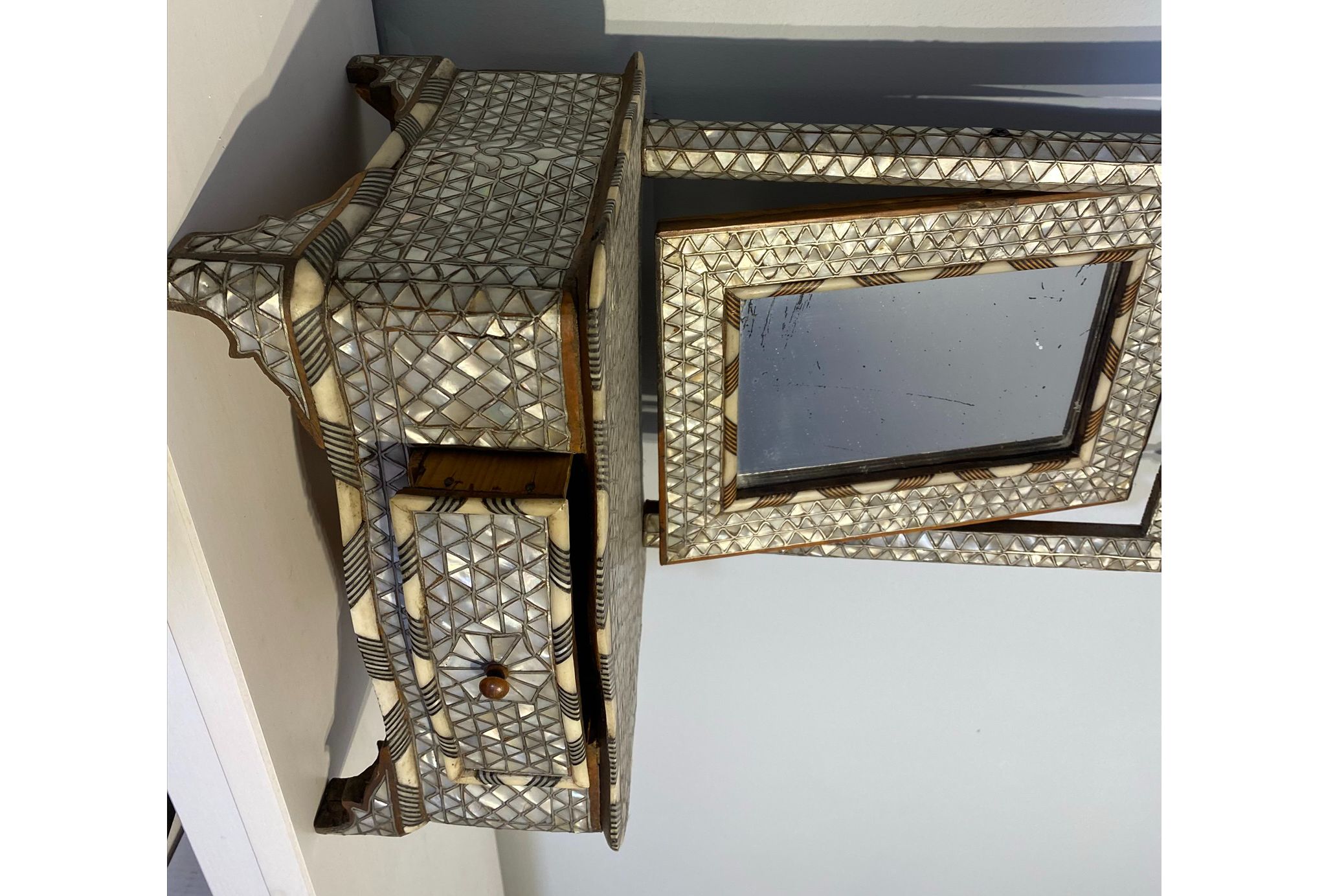 Antique Syrian Vanity Mirror