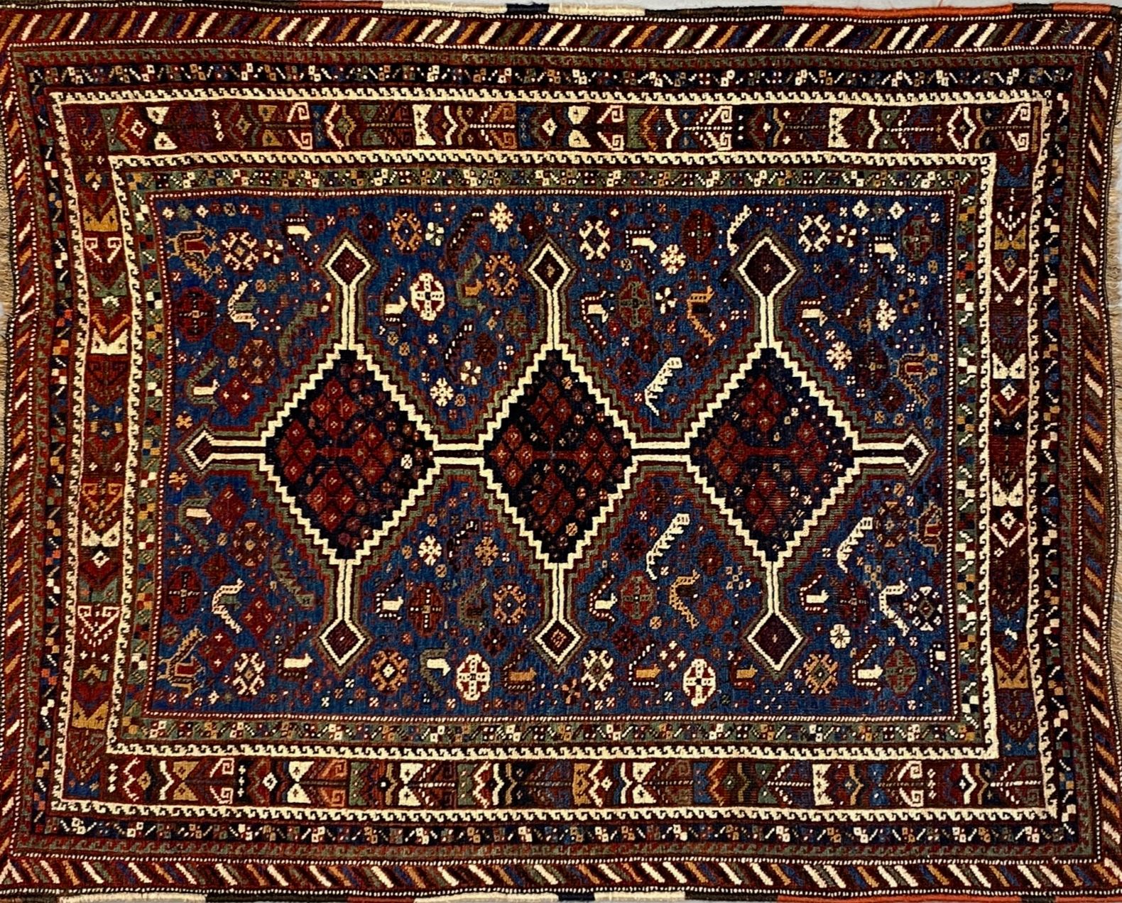 Antique Khamseh rug