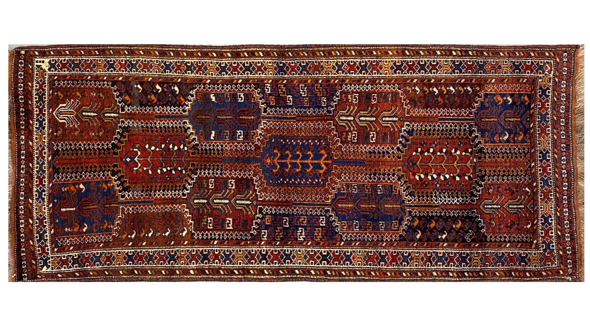 Antique Qashqi rug