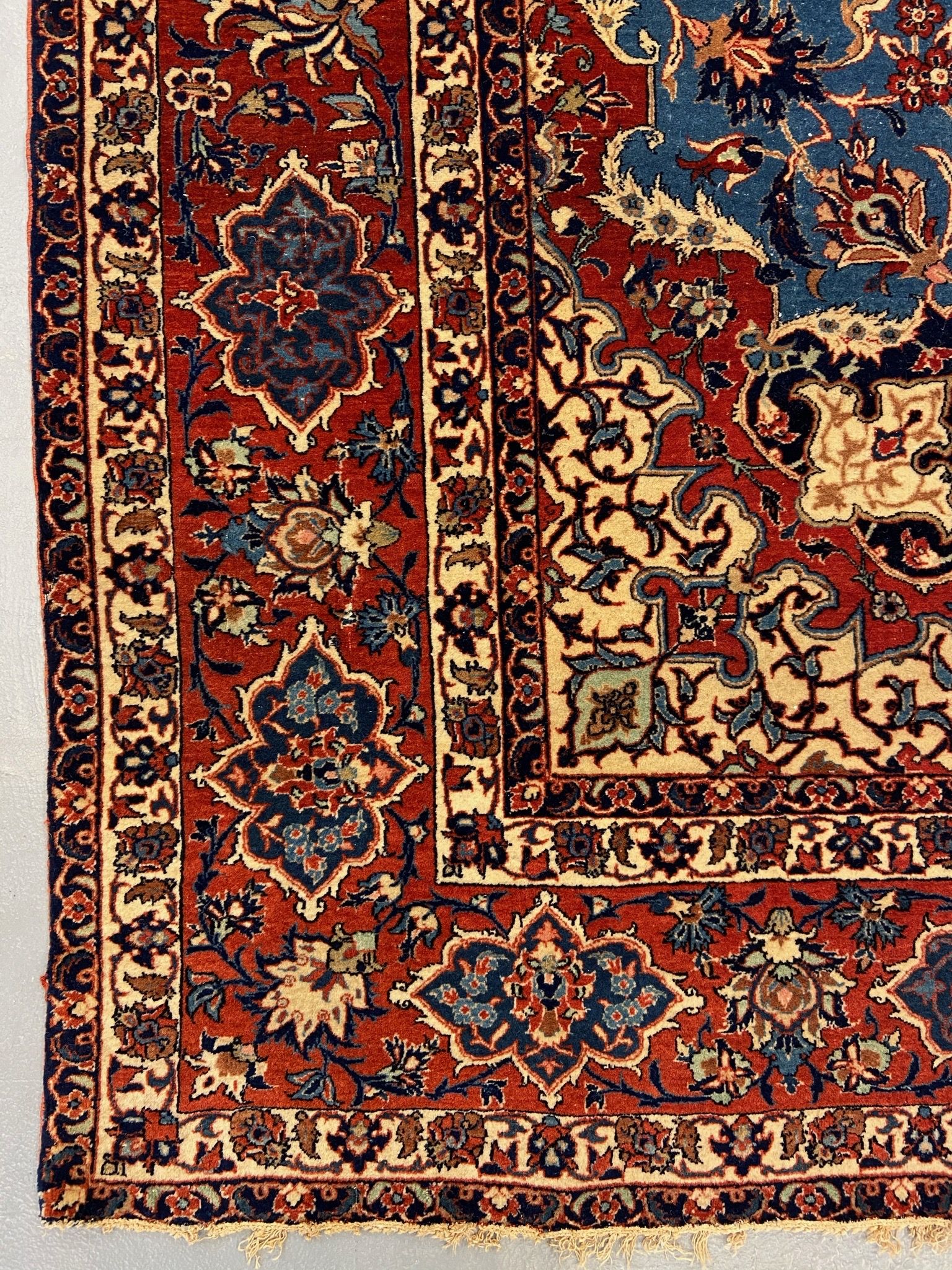 Antique Isfahan rug
