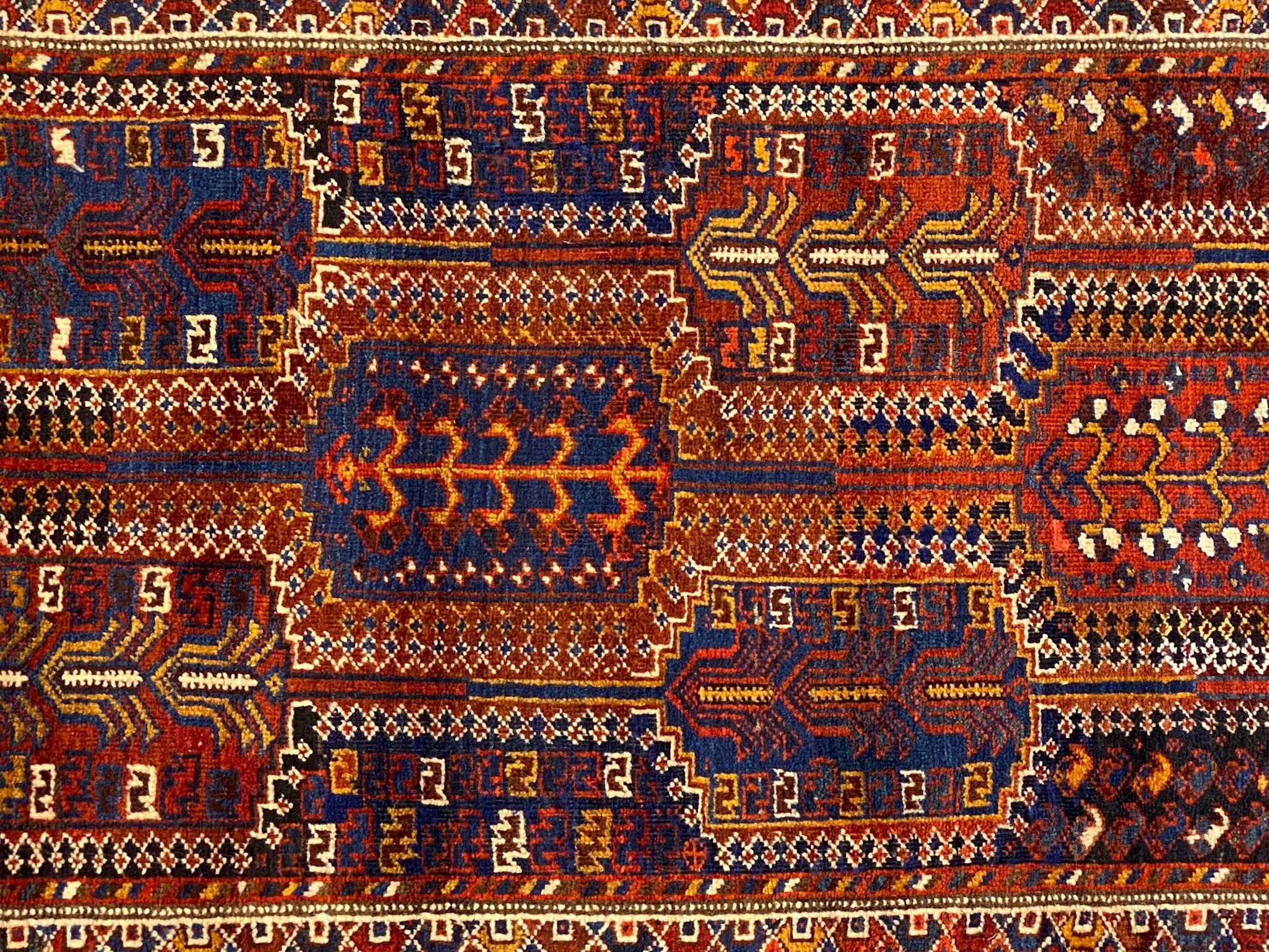 Antique Qashqi rug