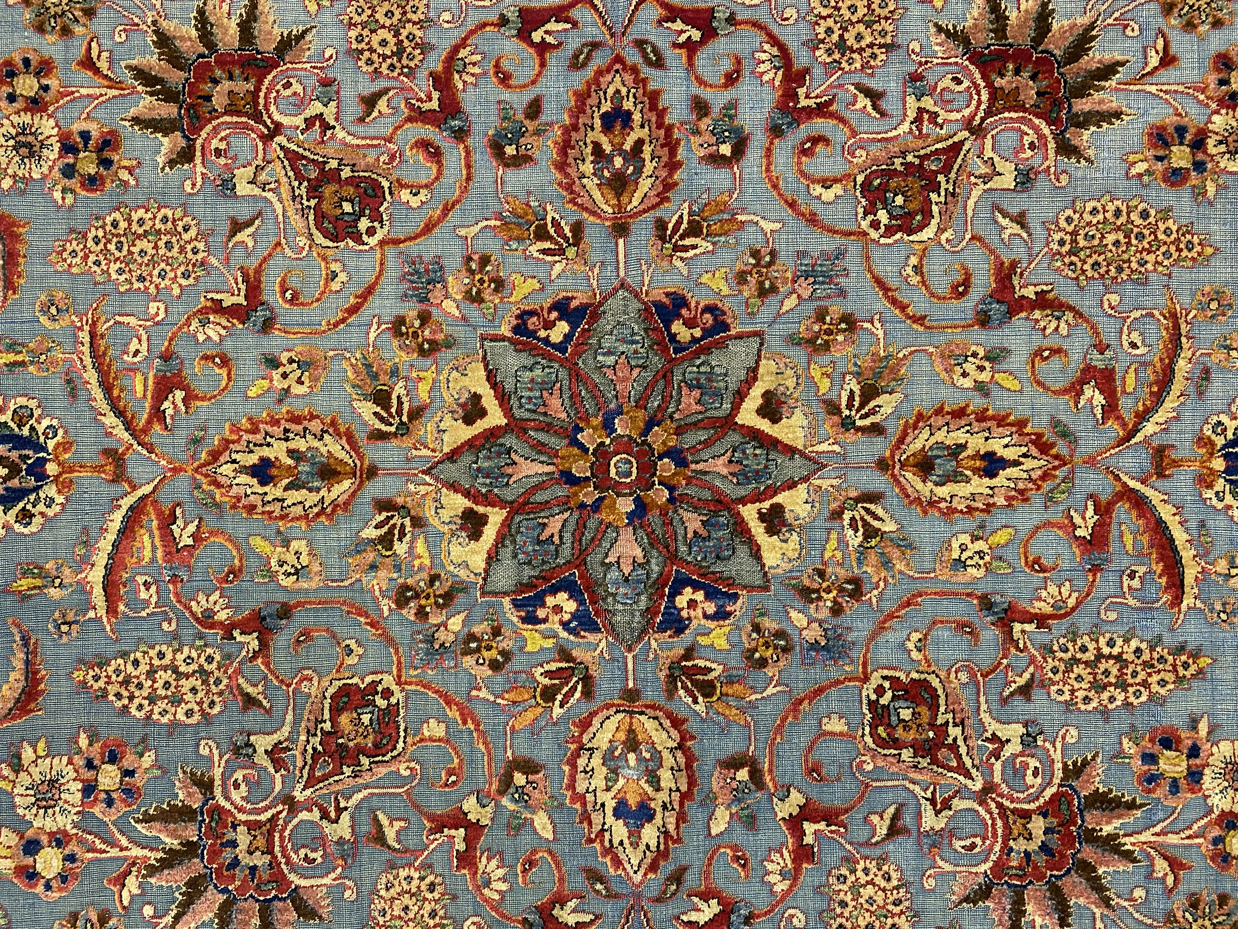 Antique Souf Kashan rug