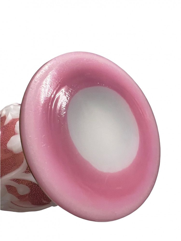 Antique Bohemian Glass Overlay Vase