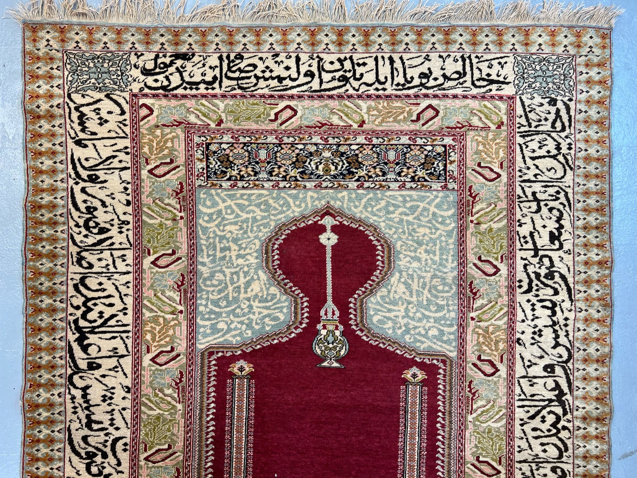 Antique Turkish Pendrma Rug