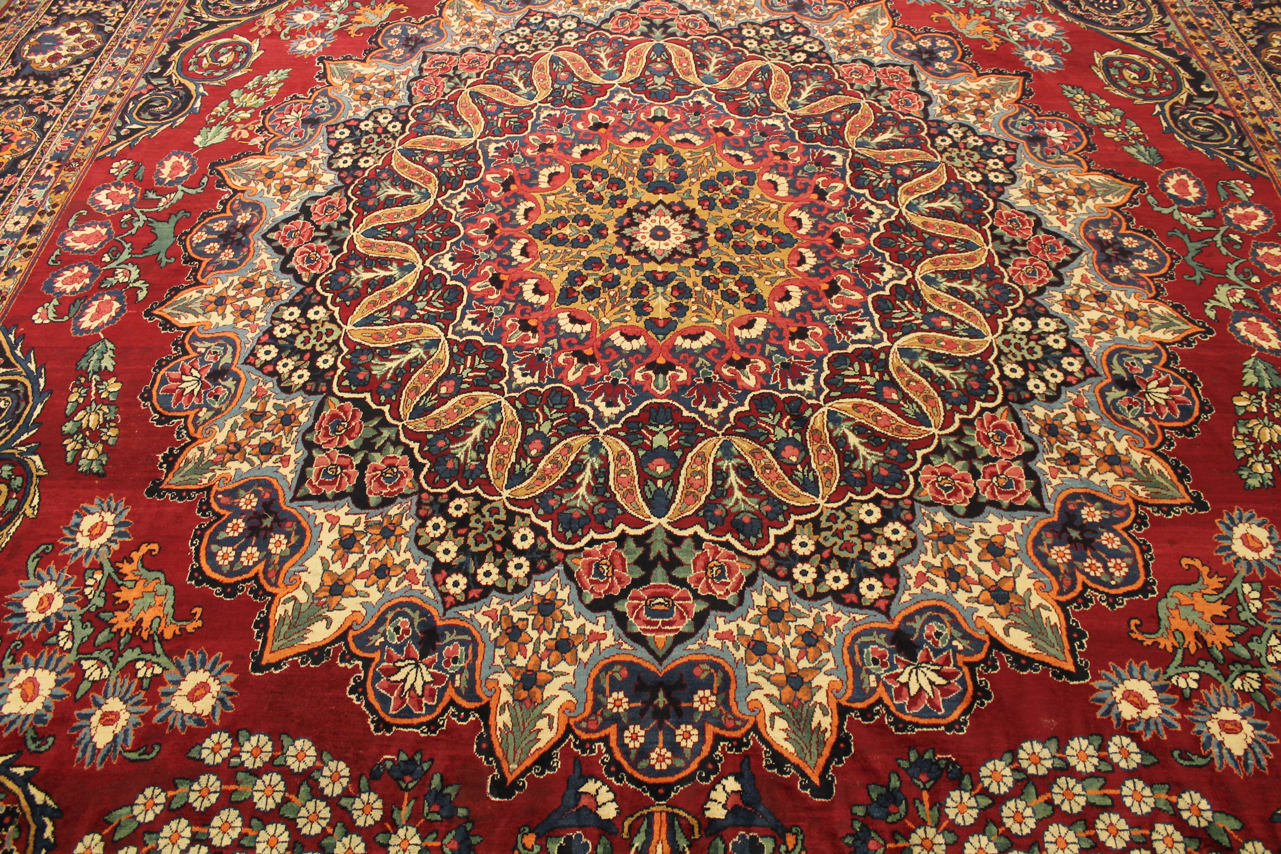 Antique Large Yazd Carpet