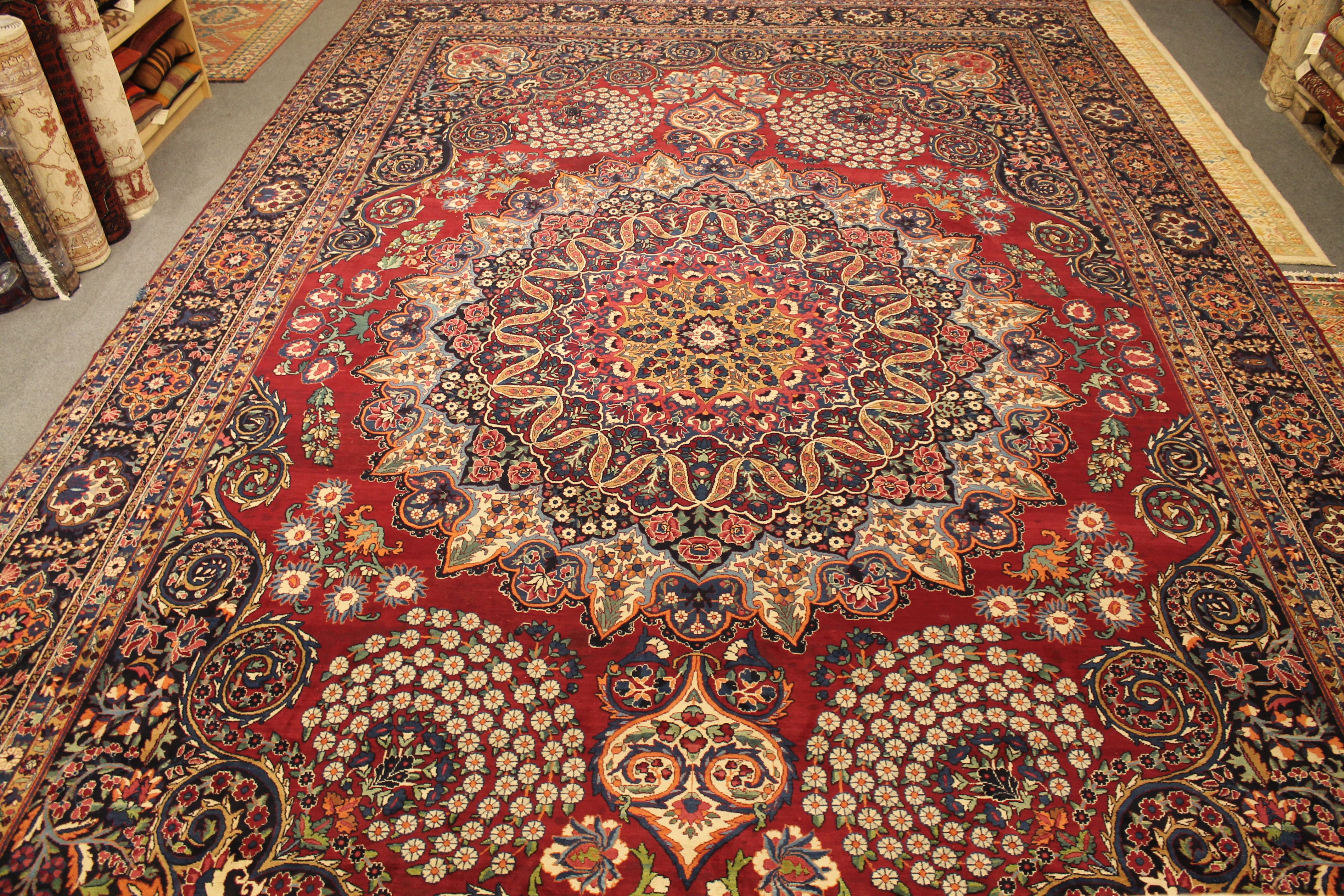 Antique Large Yazd Carpet
