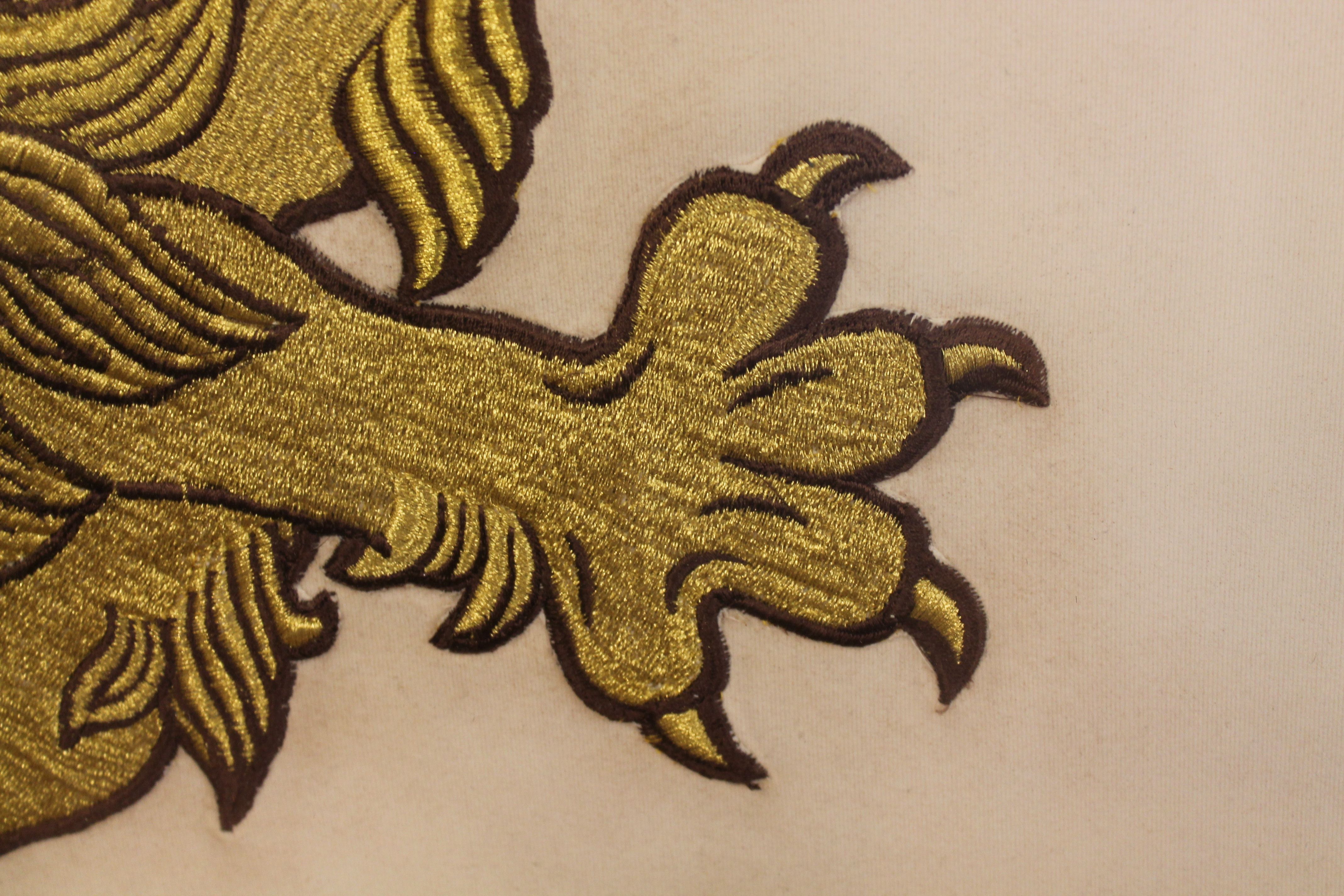 Small Heraldic Lion Embroidery