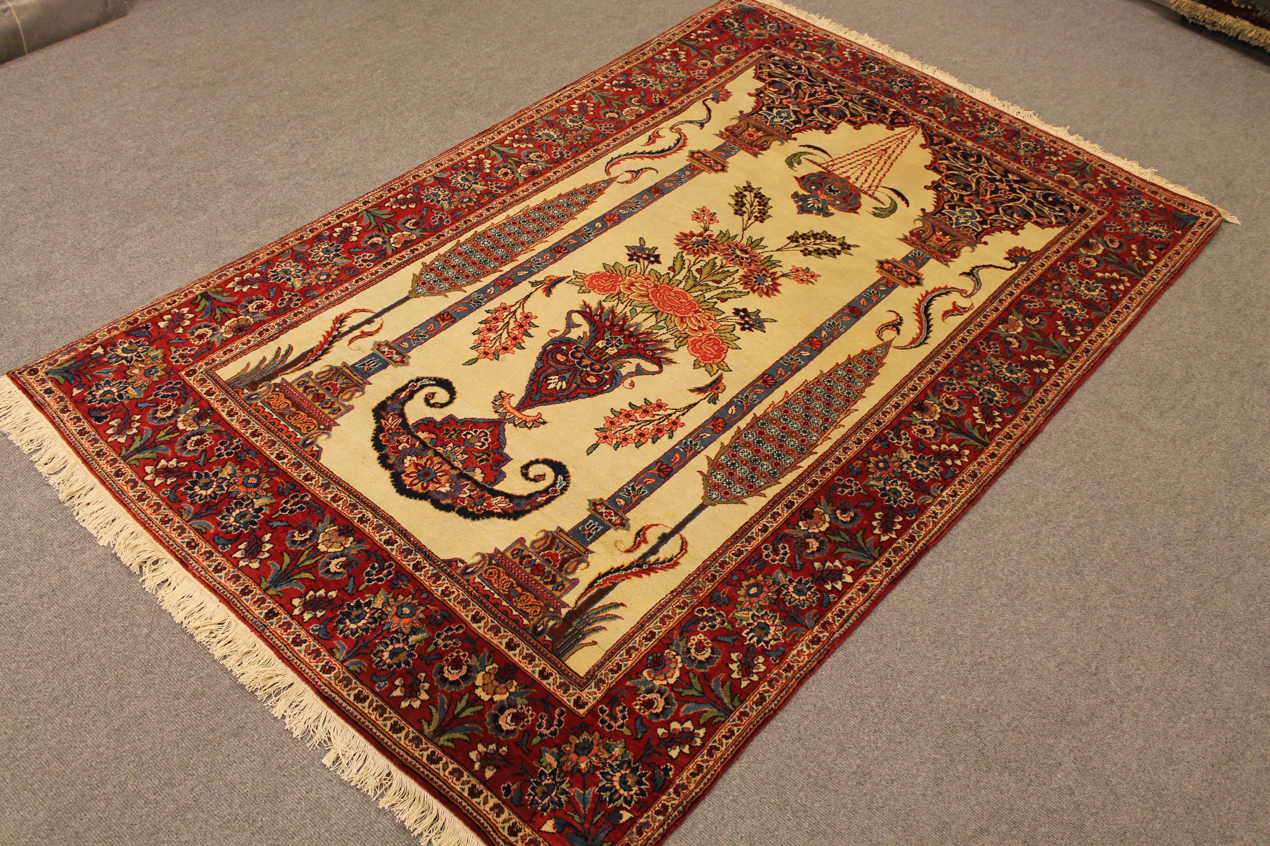 Antique Kashan rug