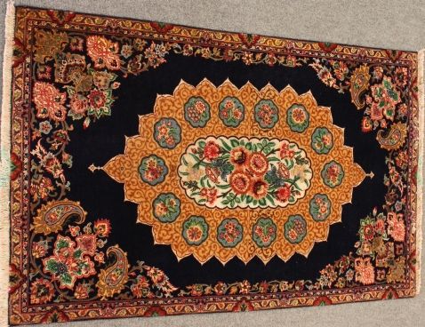 Antique Isfahan rug
