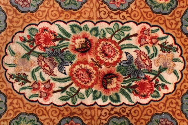 Antique Isfahan rug