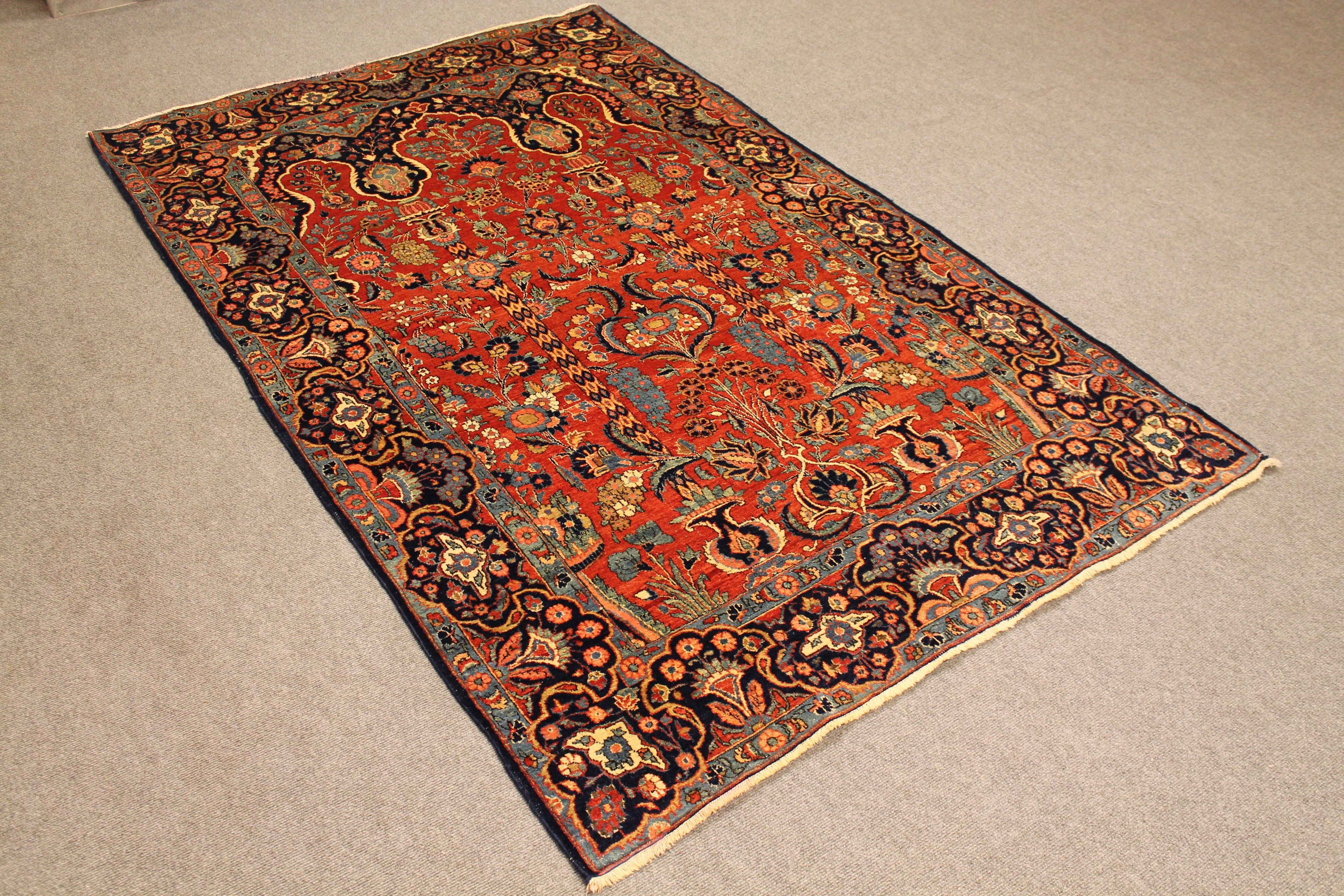 Antique Kashan rug