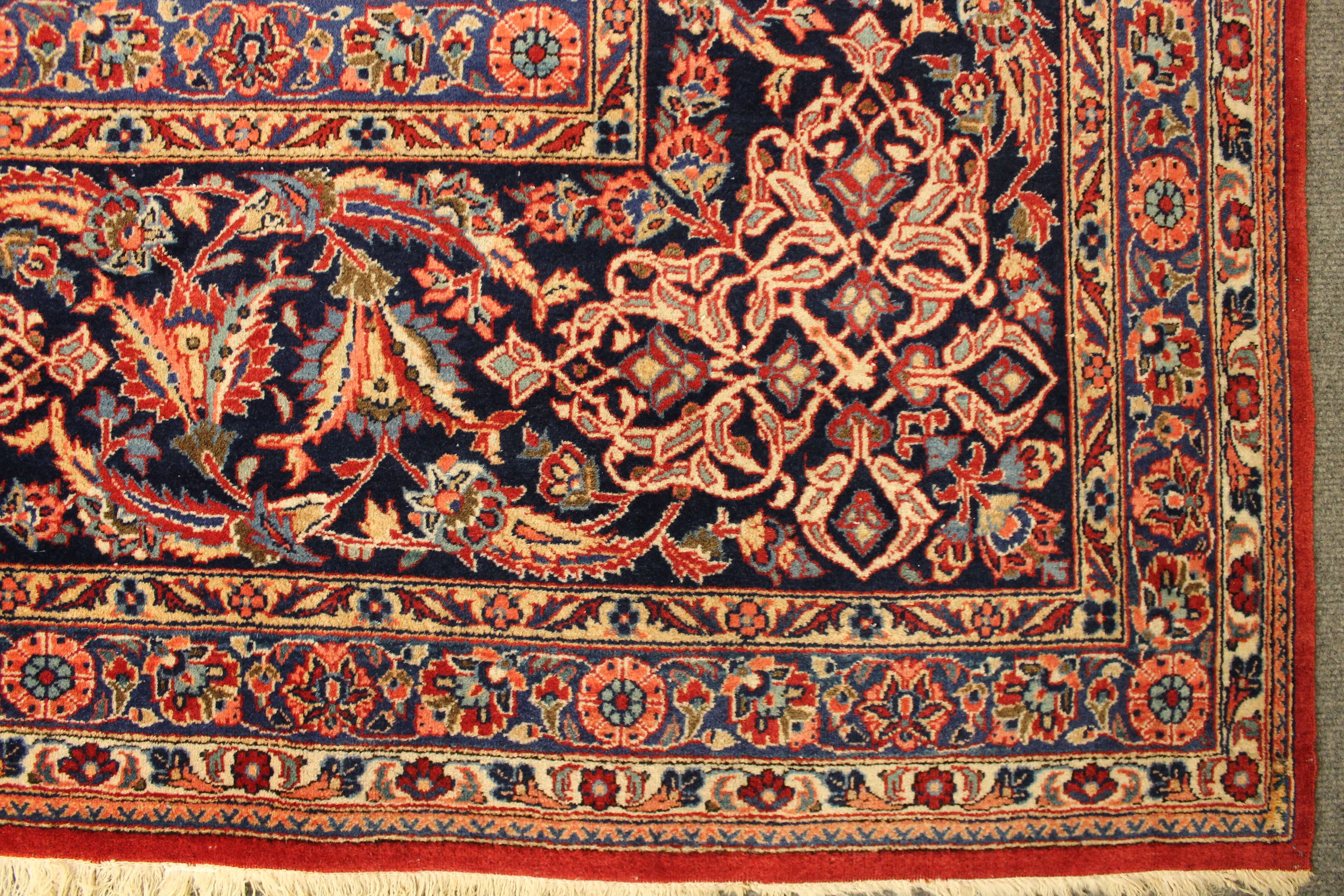 Antique Kurk Kashan carpet