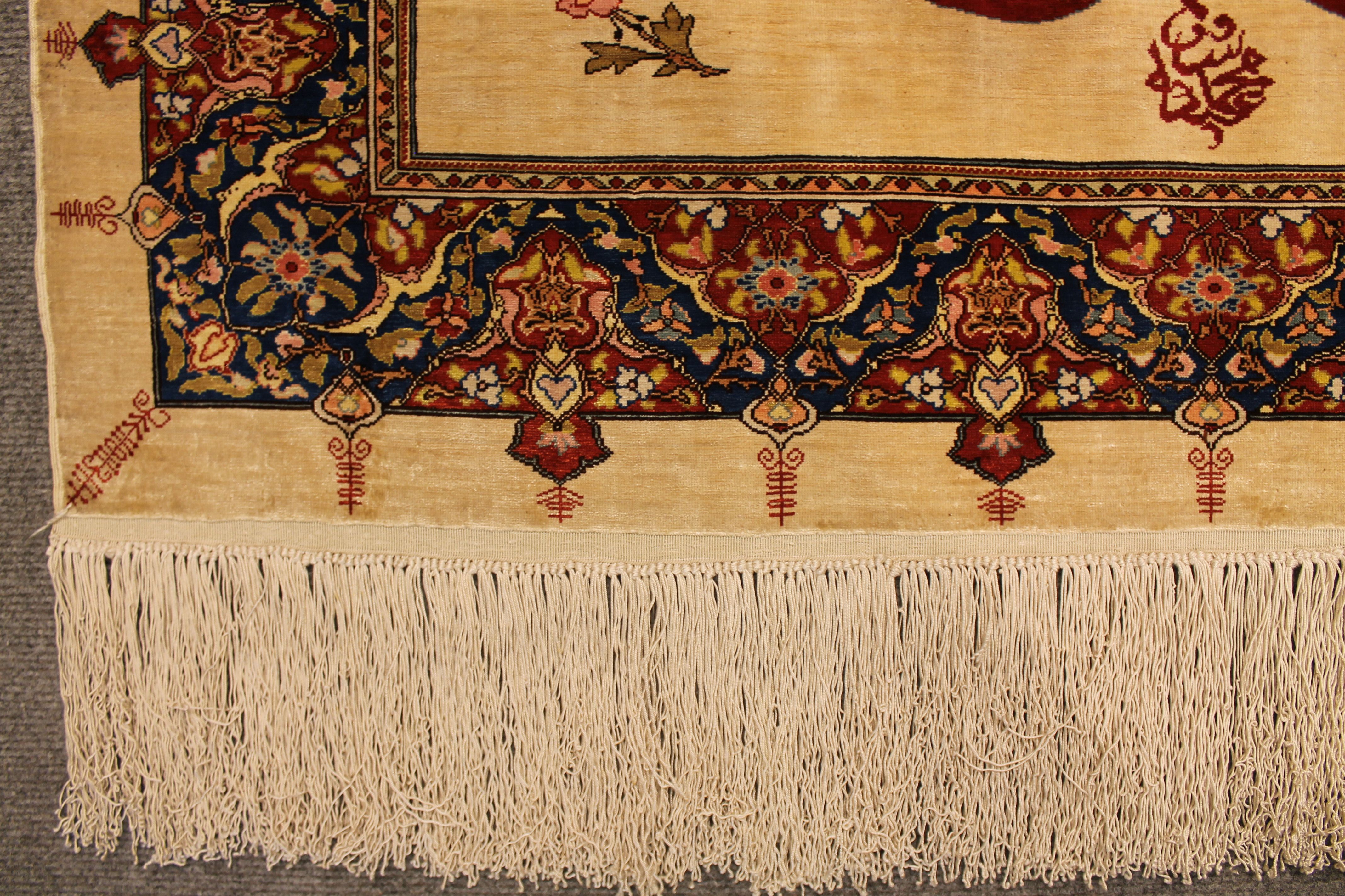 Silk Hereke rug