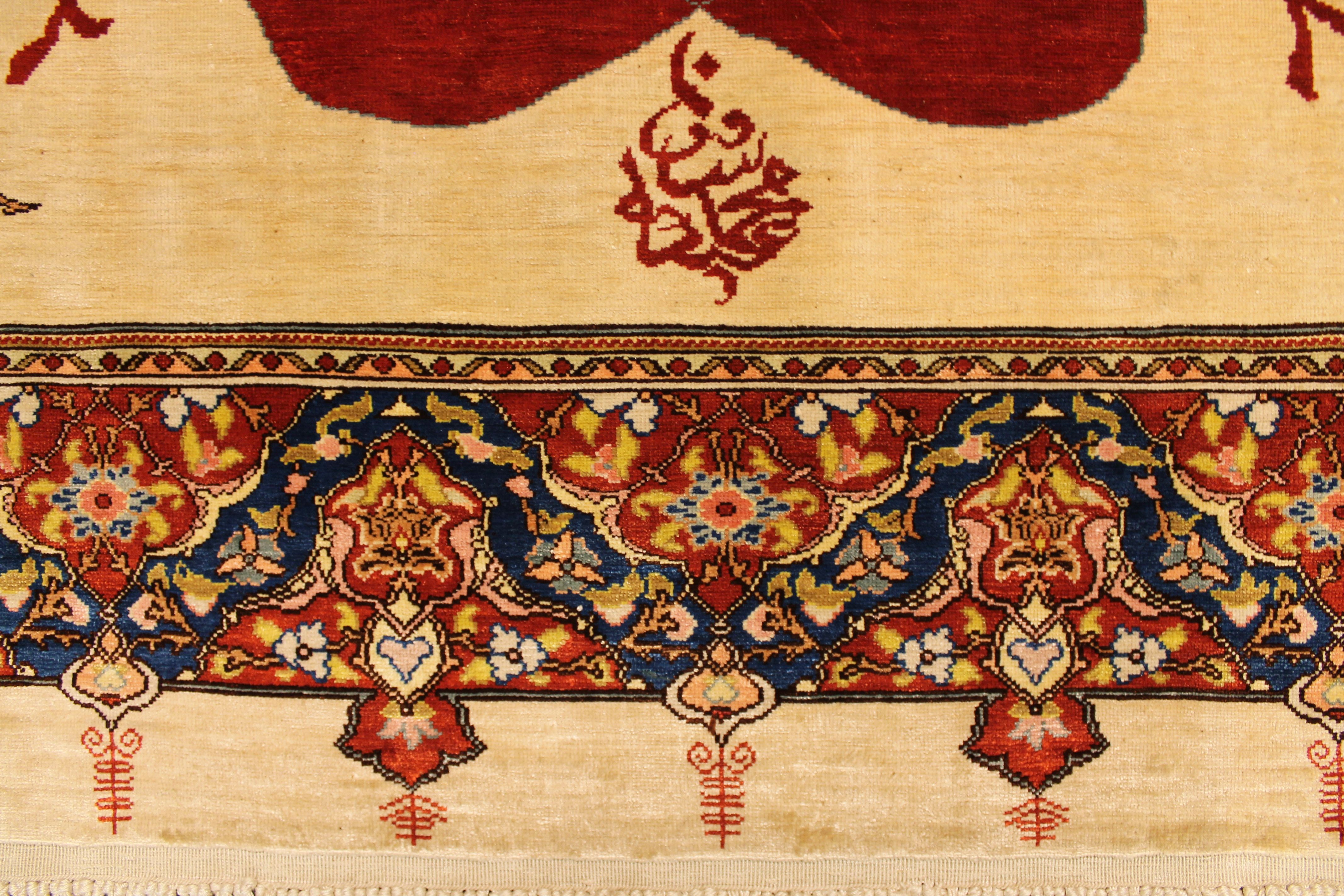 Silk Hereke rug