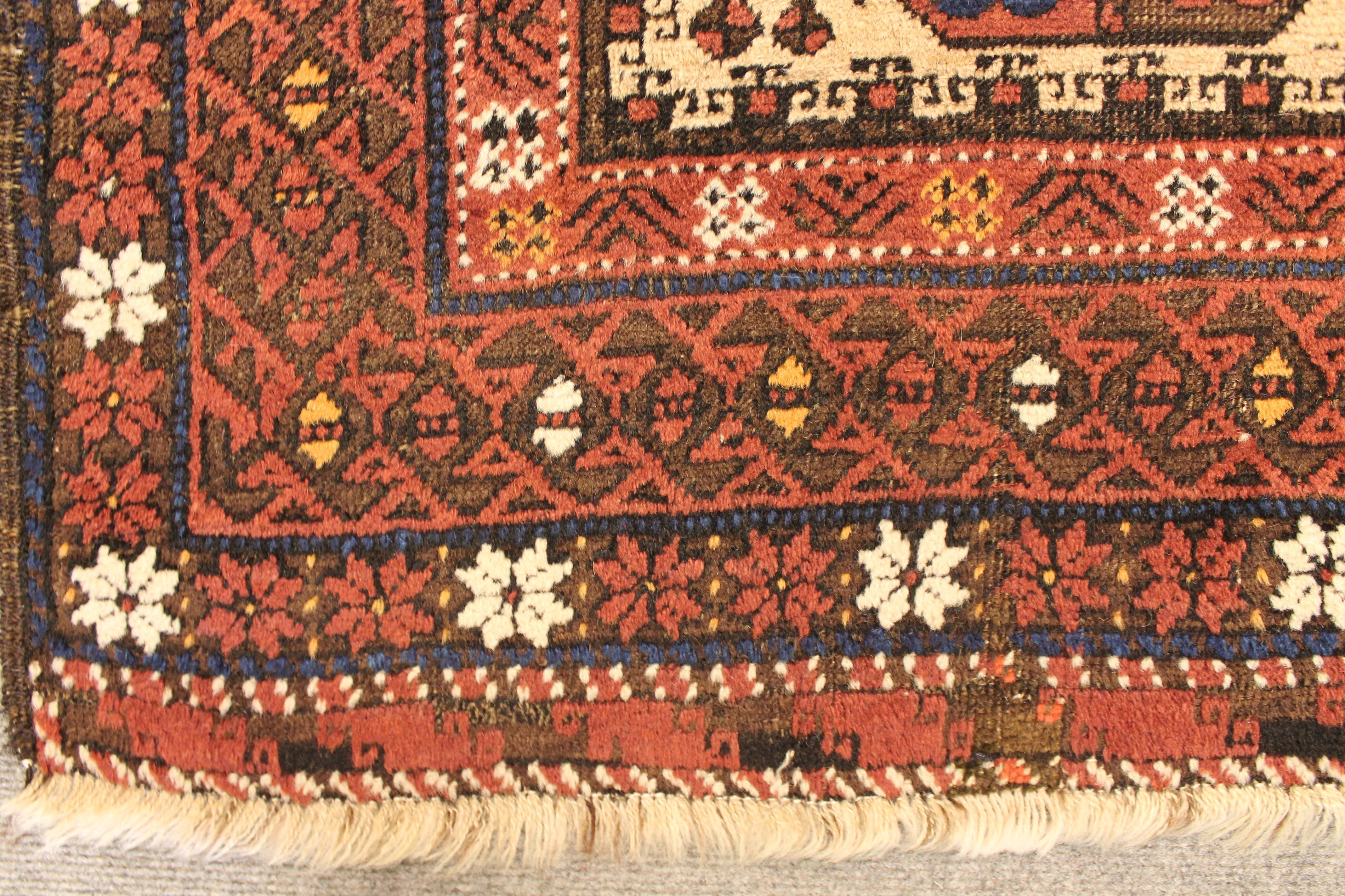 Antique Arabic Baluch rug