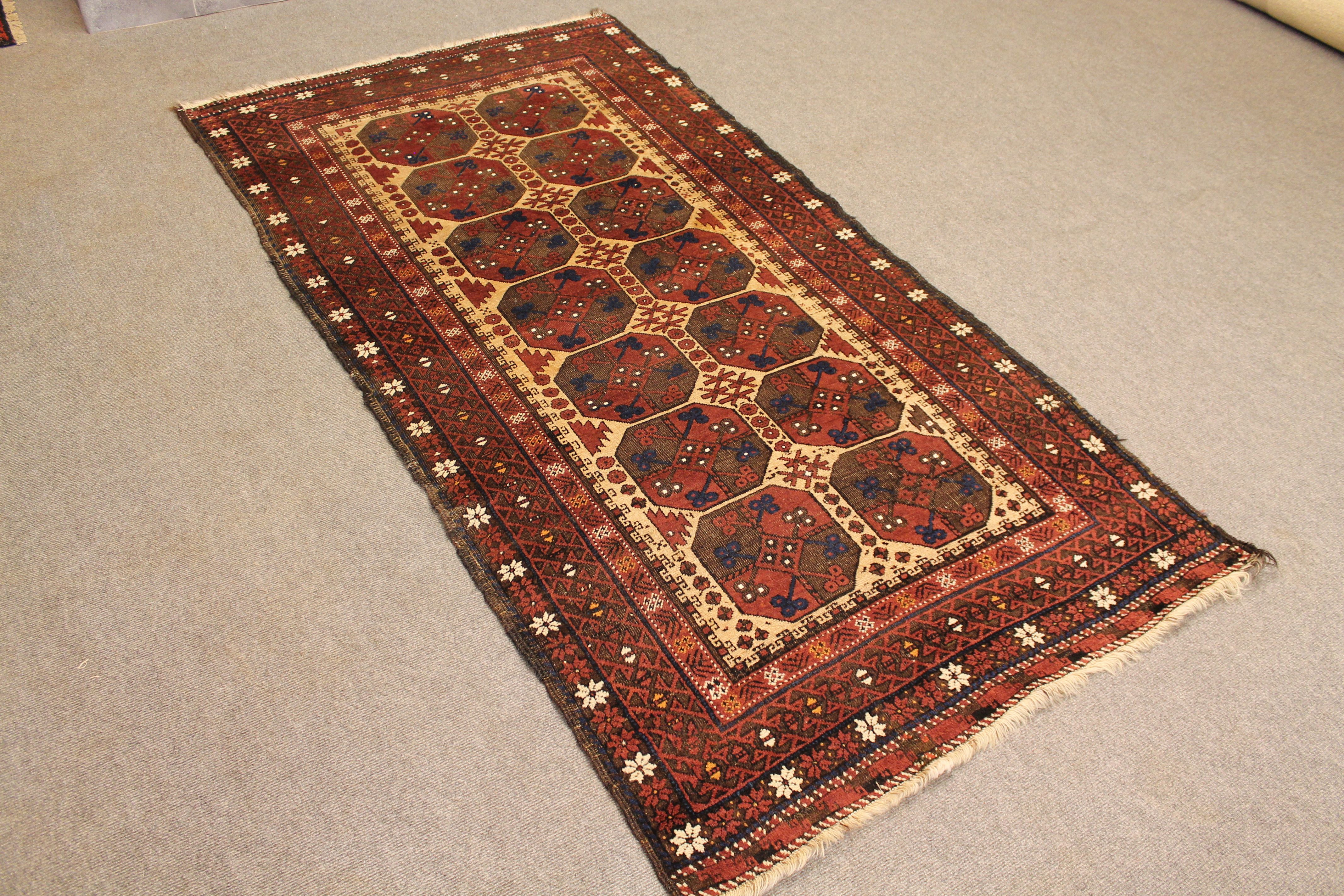 Antique Arabic Baluch rug