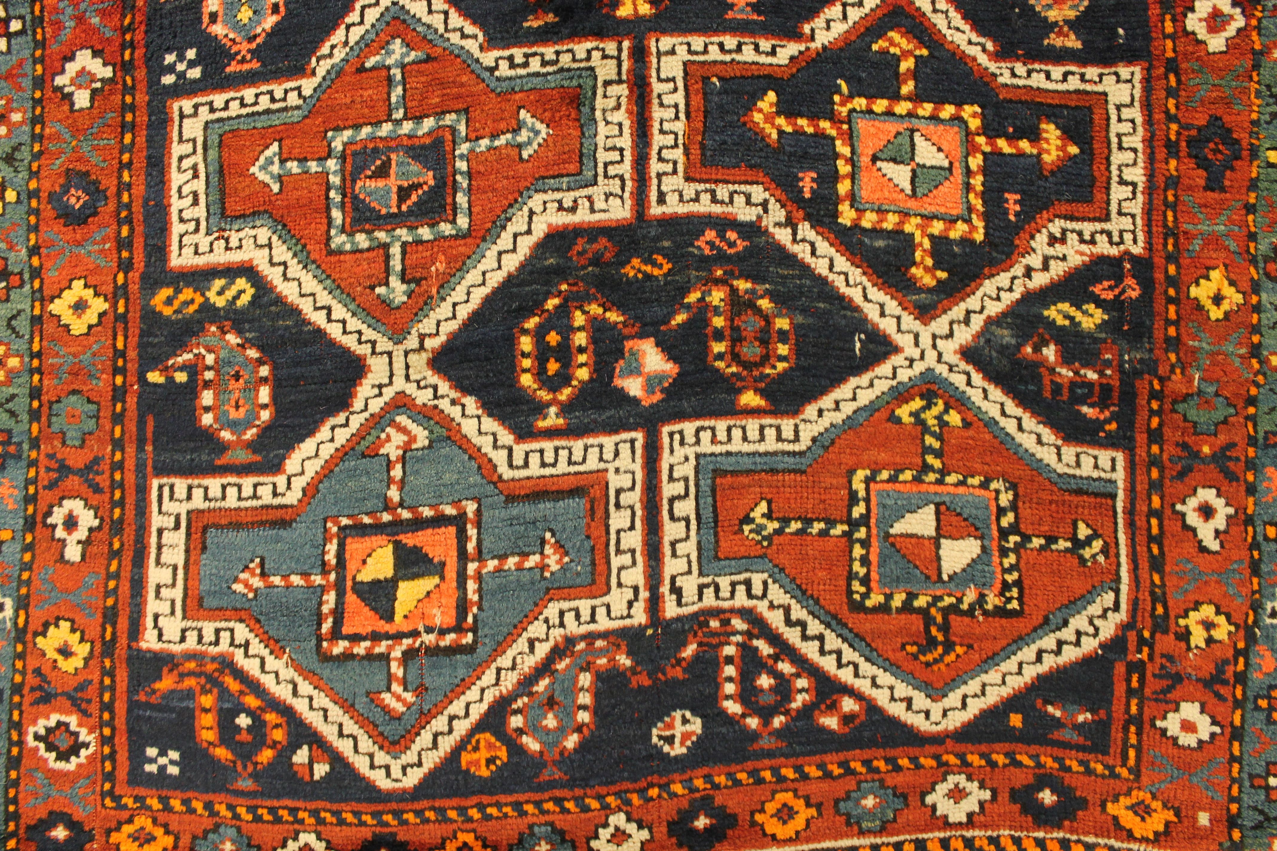Antique Kazak rug