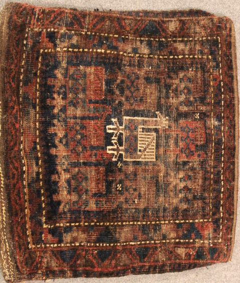 Antique rare Baluch rug