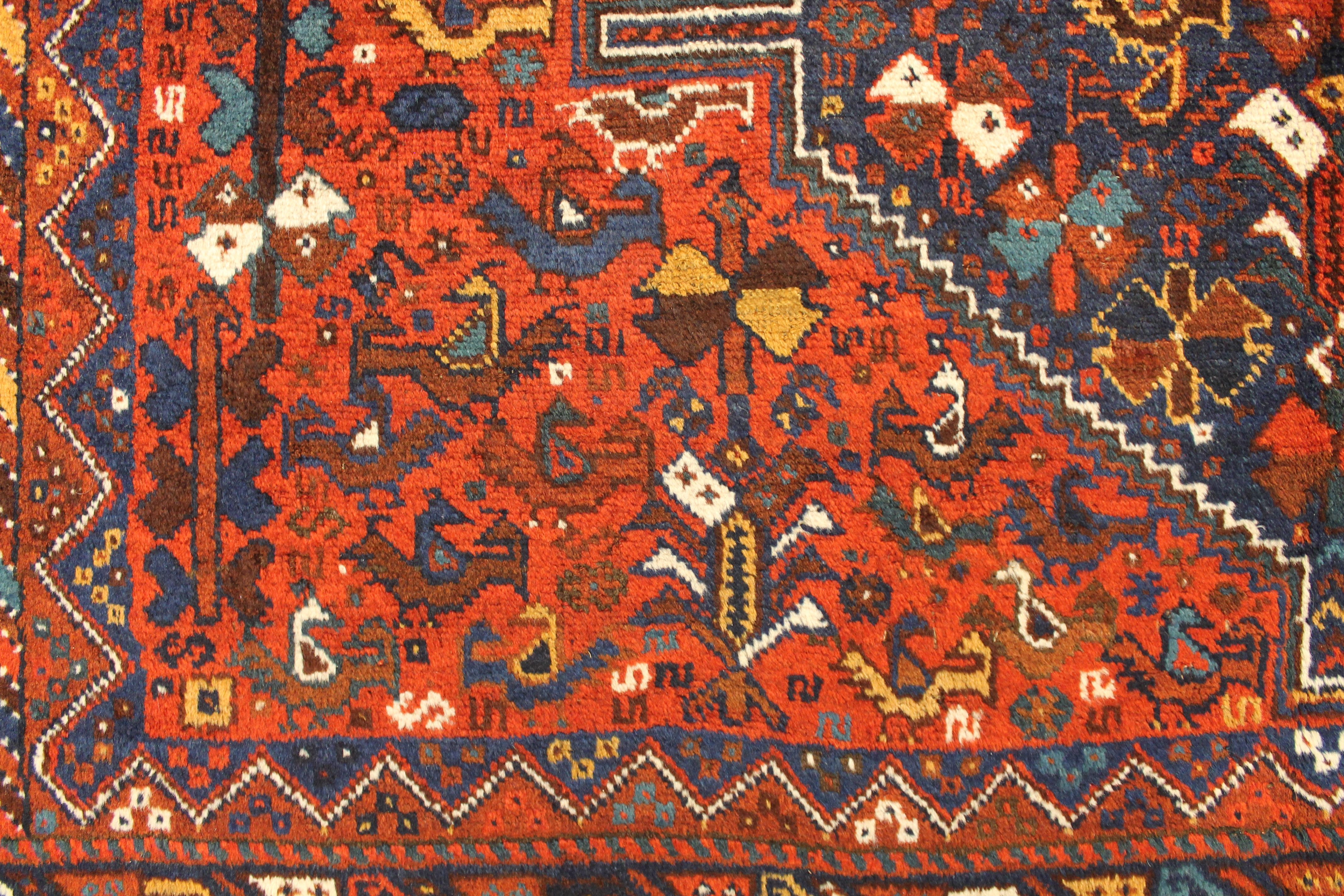 Antique Khamseh rug