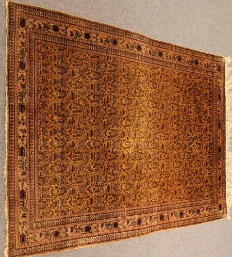 Old silk Qom rug