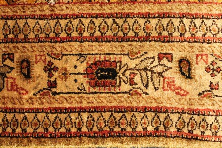 Old silk Qom rug