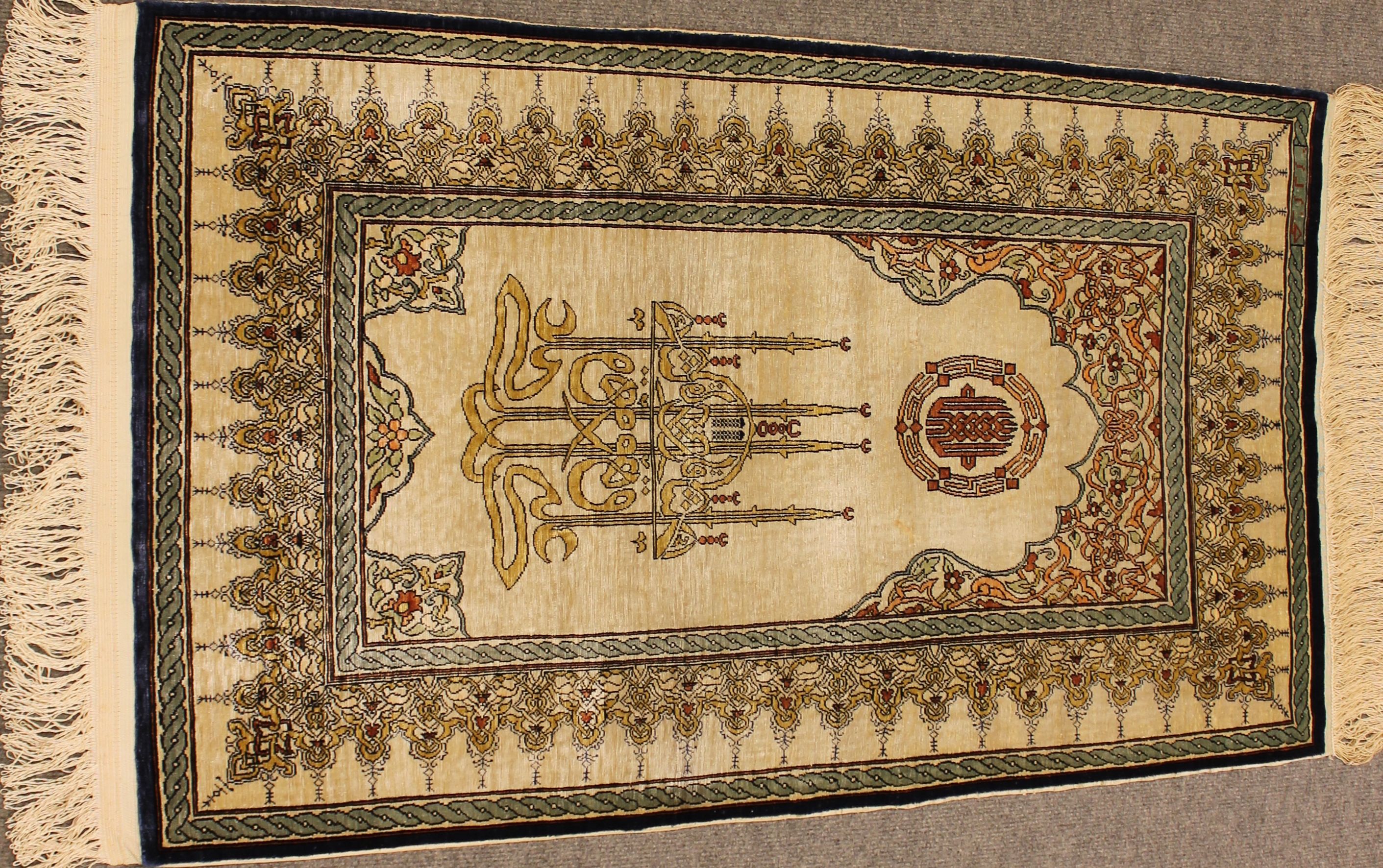 Silk Hereke rug
