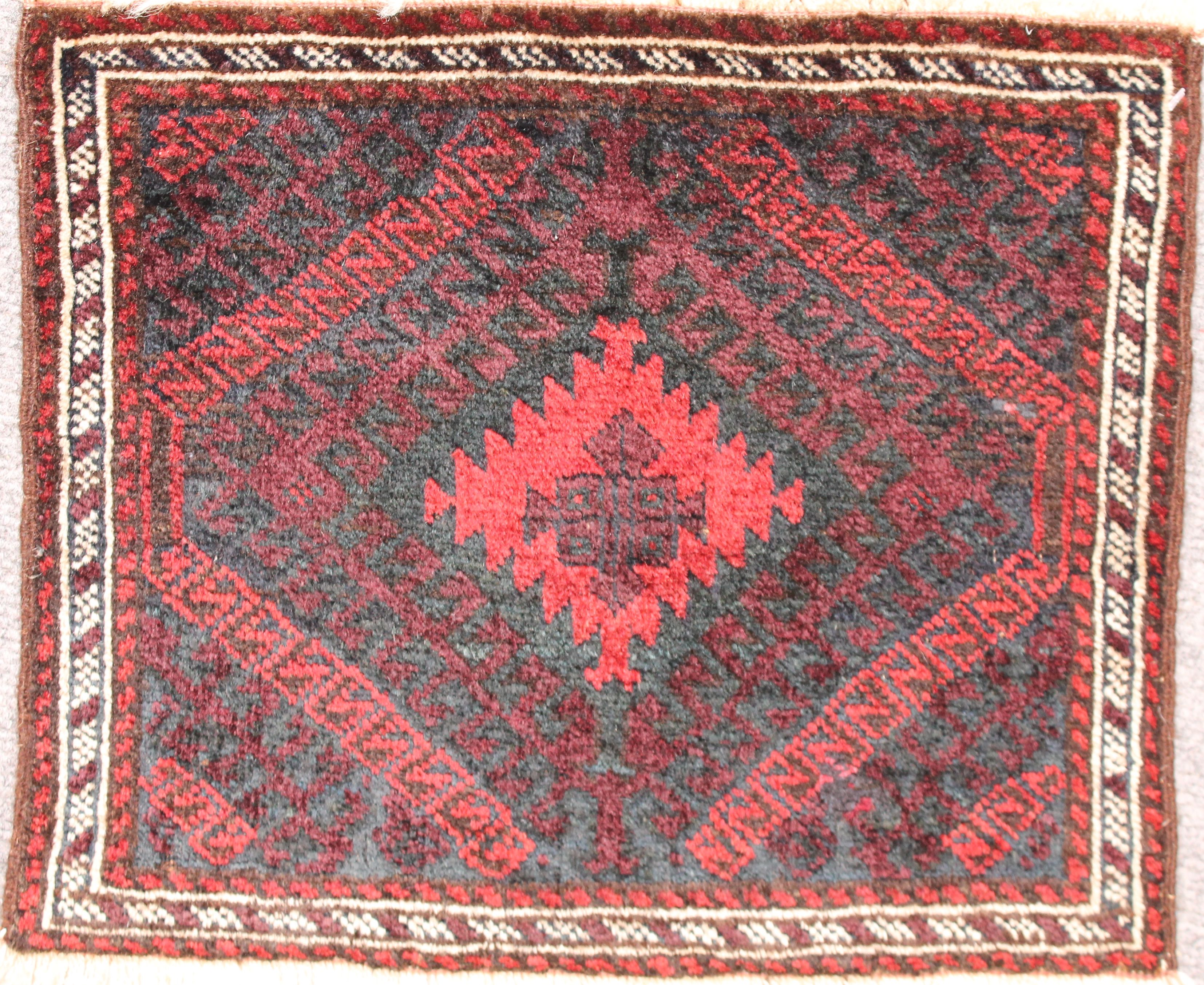 Antique Baluch bag face