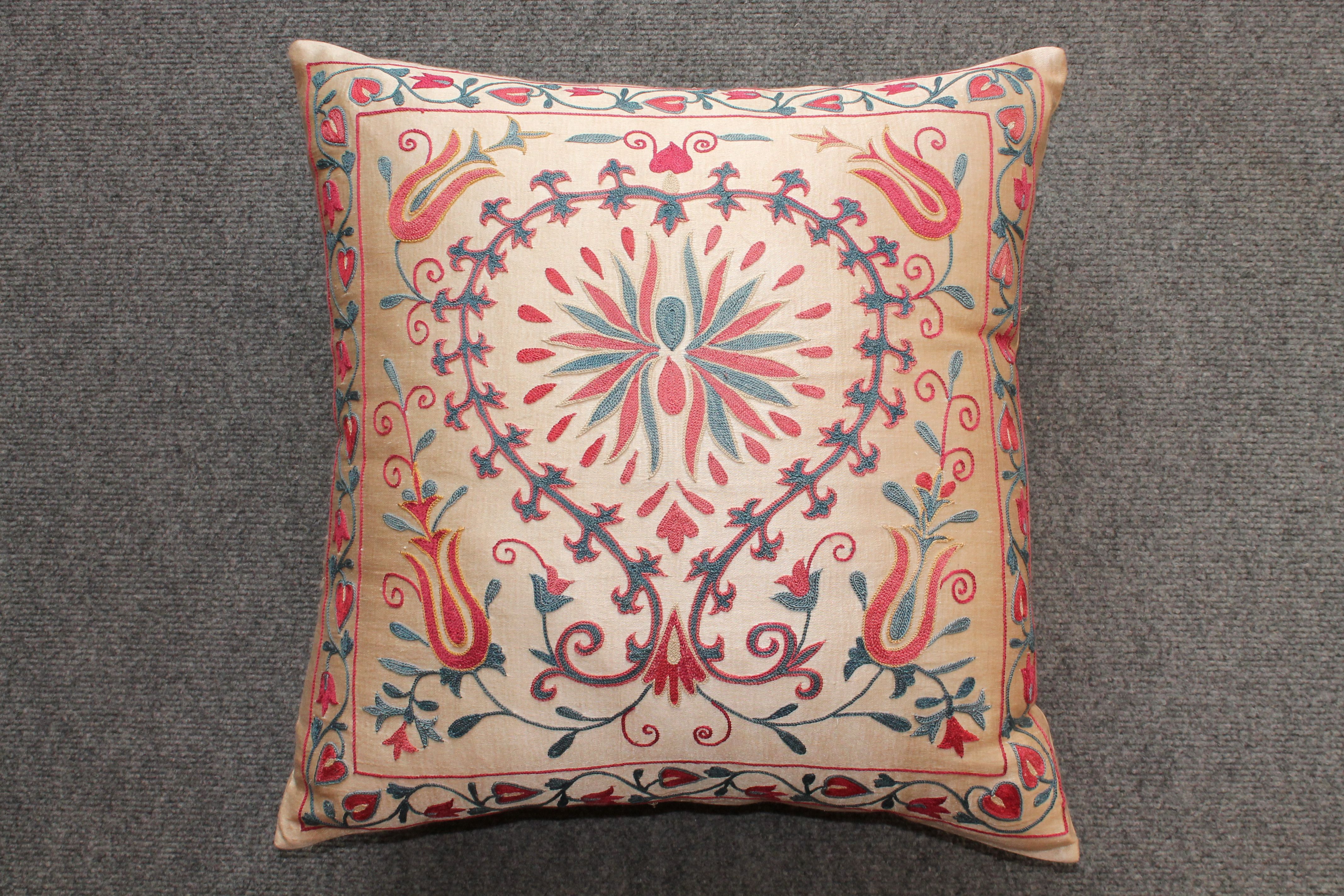 Uzbek silk cushion