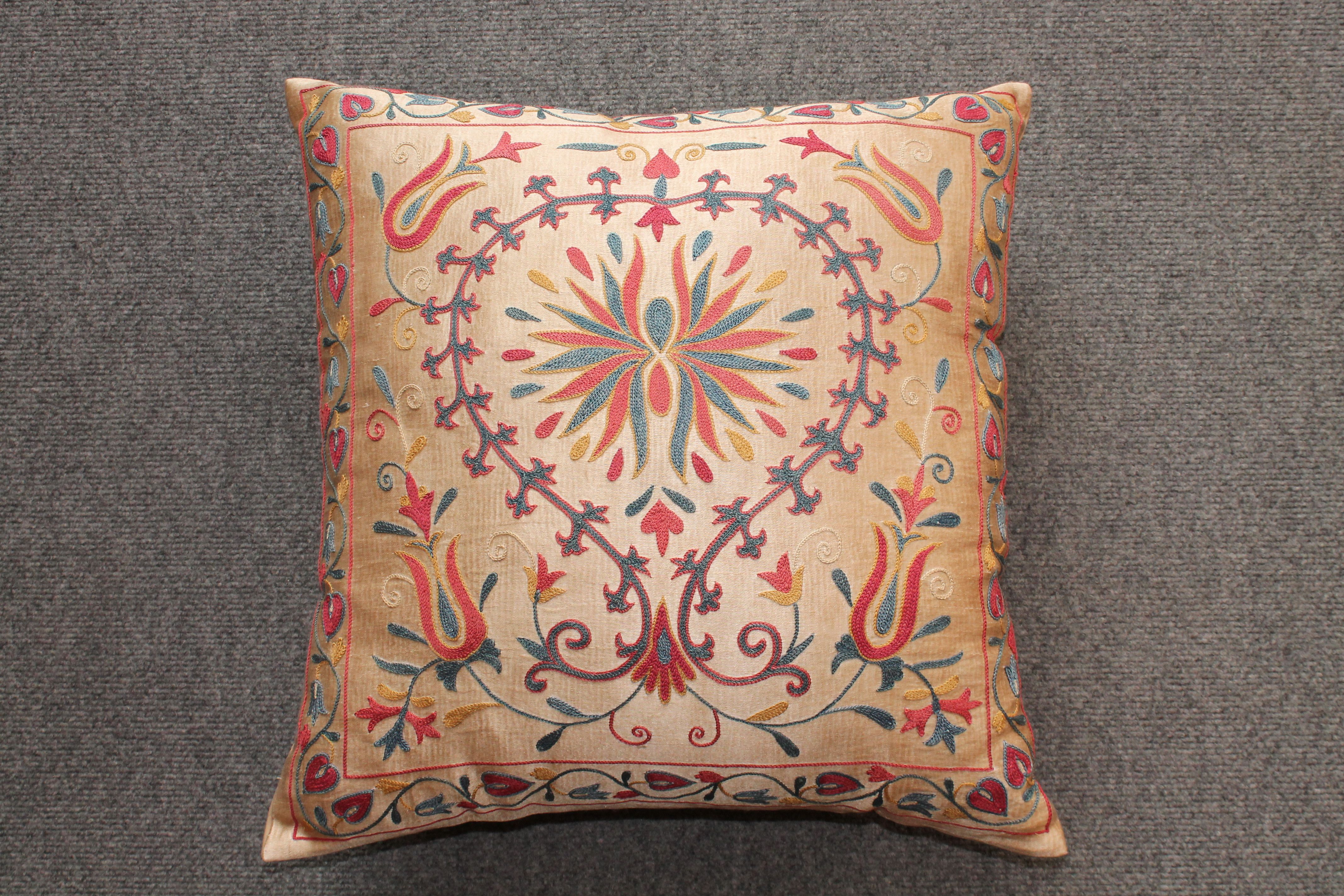 Uzbek silk cushion
