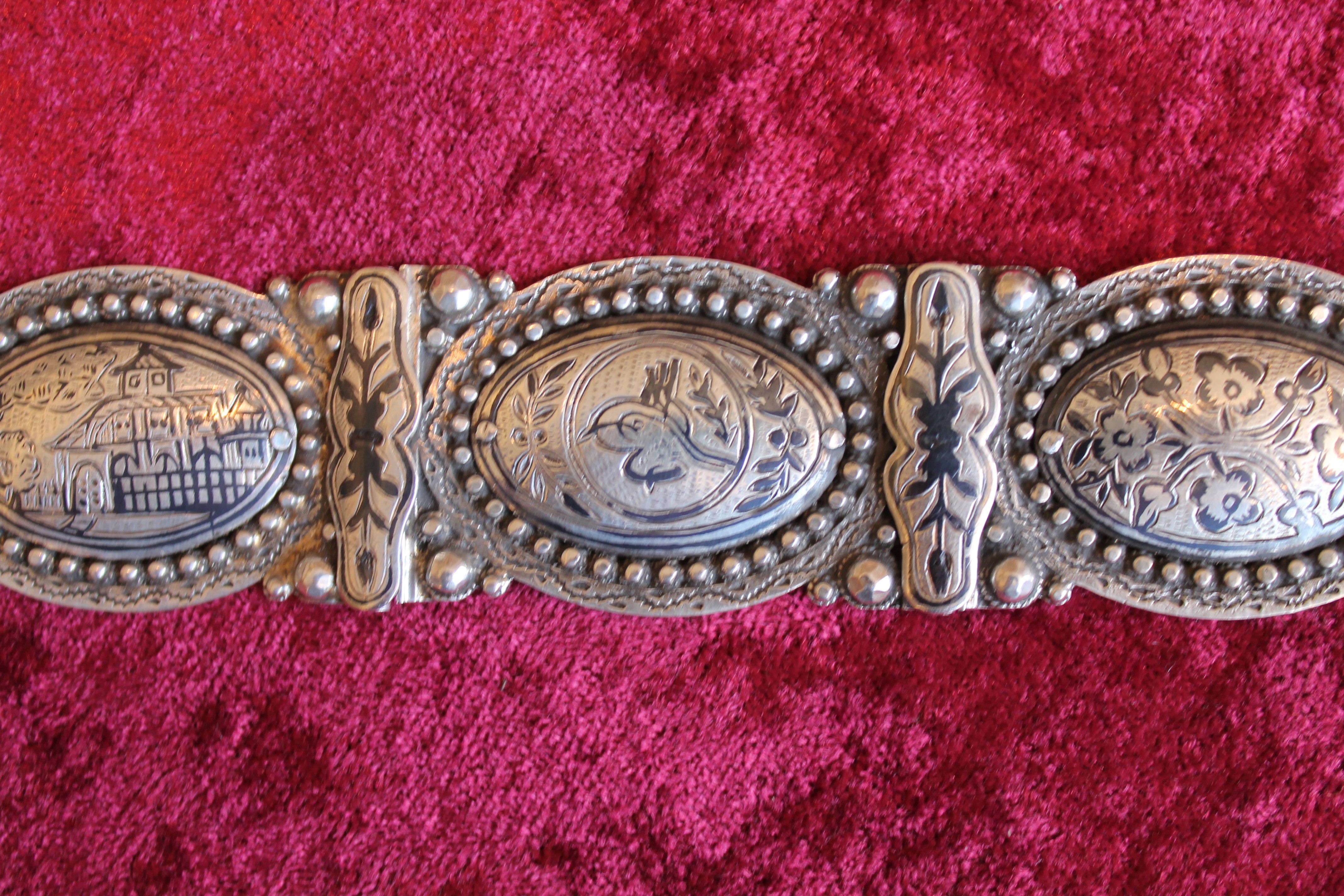 Antique Ottoman silver belt