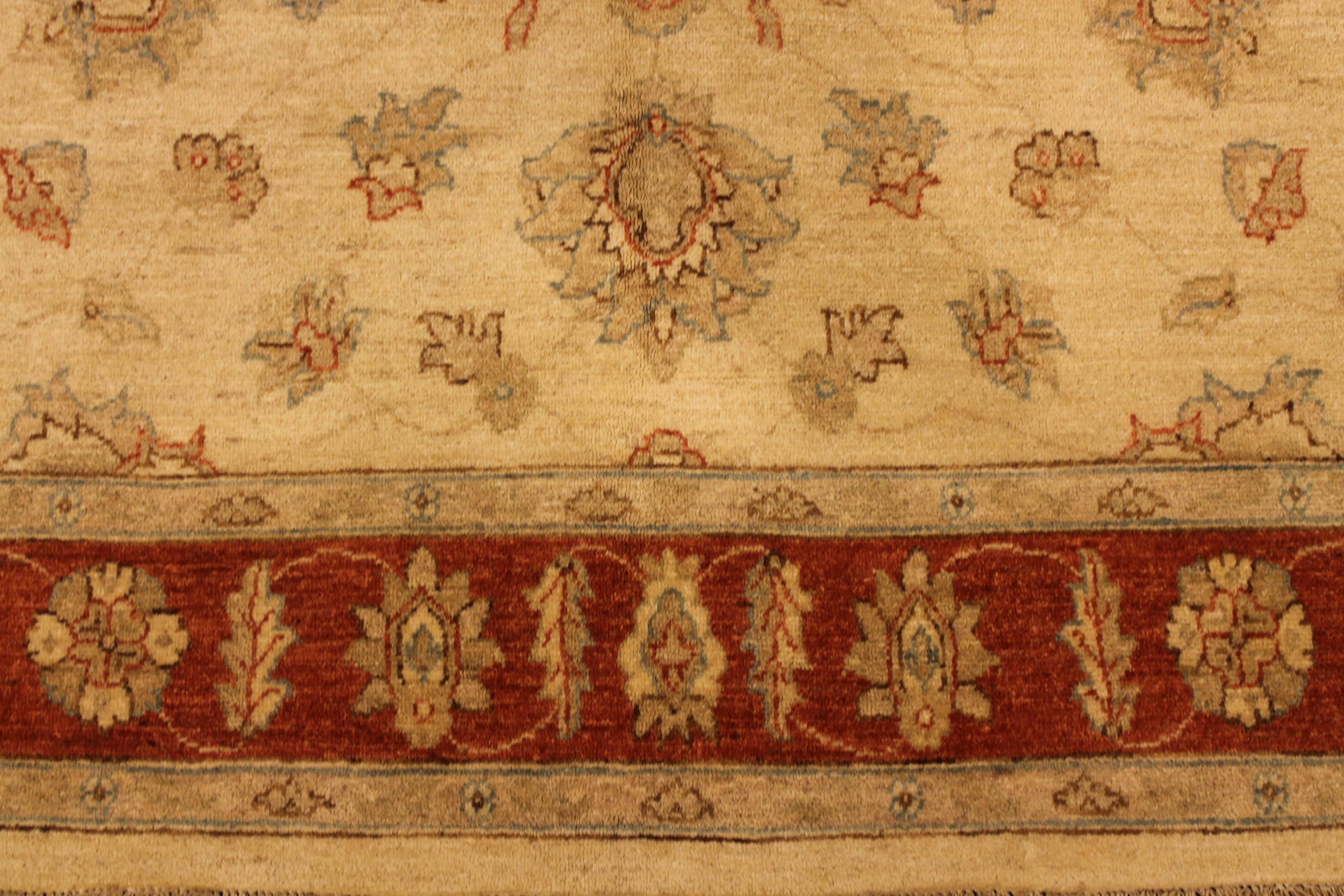 Floral wool rug