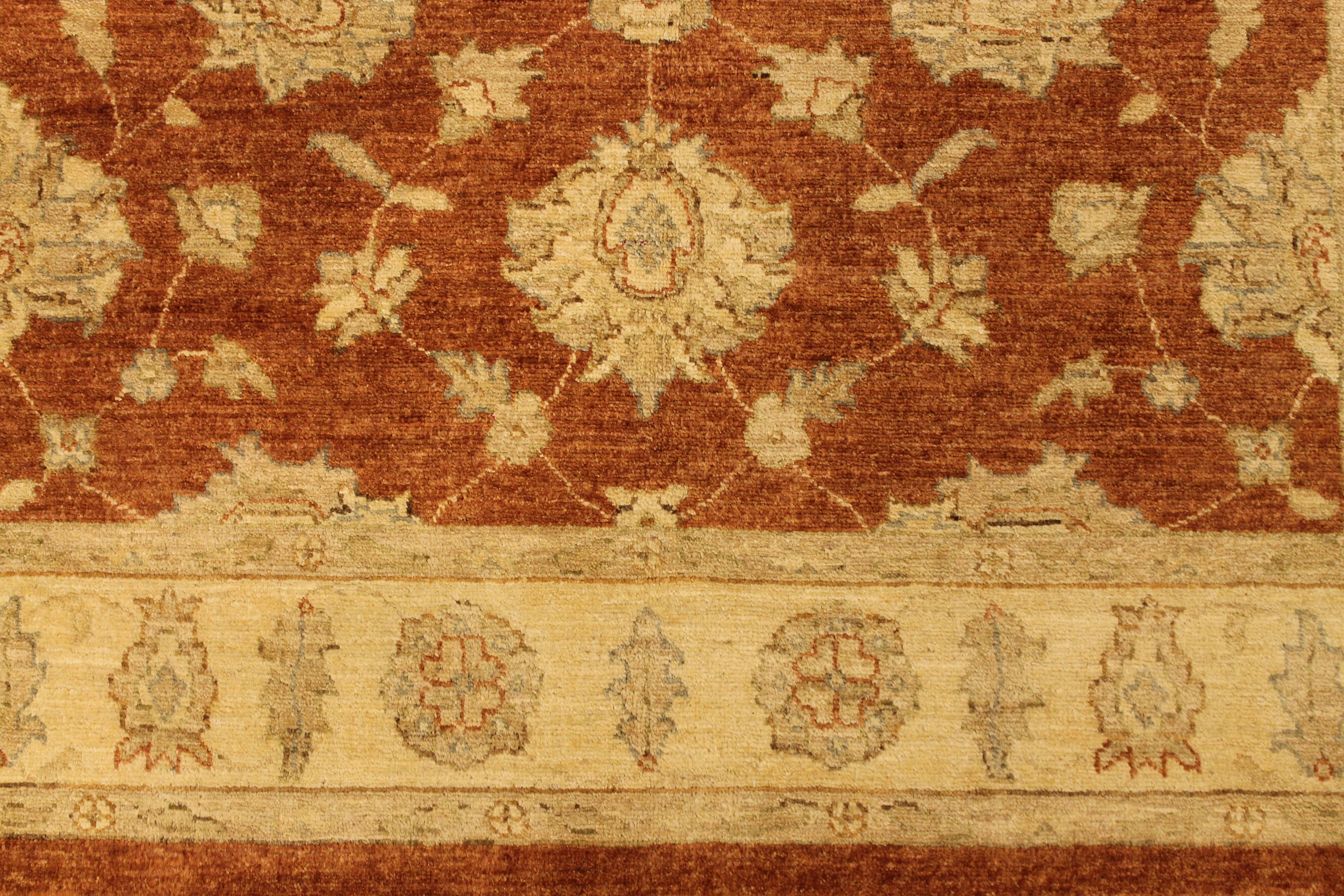 Floral wool rug