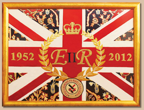 HM the Queen's Diamond Jubilee Embroidery creation by The Oriental Rug Gallery Ltd.jpg