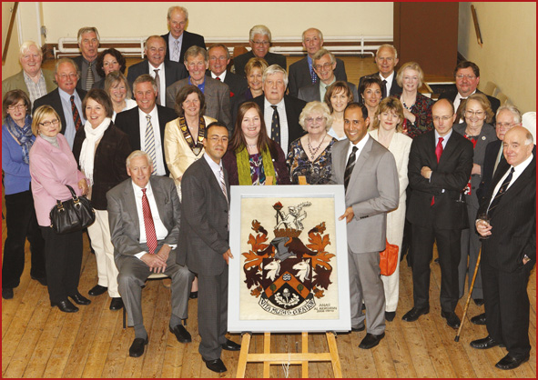 Mayoral Inauguration Haslemere Coat of Arms Weaving at Haslemere Museum.jpg