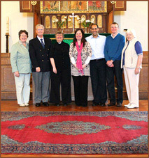 Rescuing the rare peacock carpet at St Christopher's.jpg Rescuing the rare peacock carpet at St Christopher's.jpg
