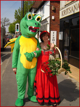 St George Celebrations outside The Oriental Rug Gallery Ltd 2009.jpg